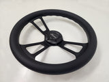 Scout II 14" Black Billet Half Wrap Steering Wheel