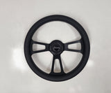 Scout II 14" Black Billet Half Wrap Steering Wheel