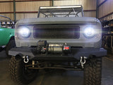 7 Inch Round LED Headlights Halo Angle Eyes For 1961-1980 Scout II & 80-800 Models